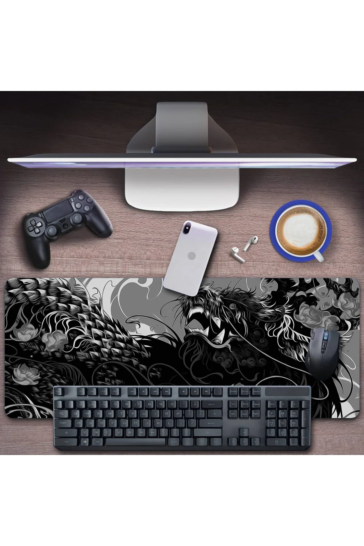 Black Dragon 90x40 Gaming Mouse Pad – XXL Geniş Yüzey