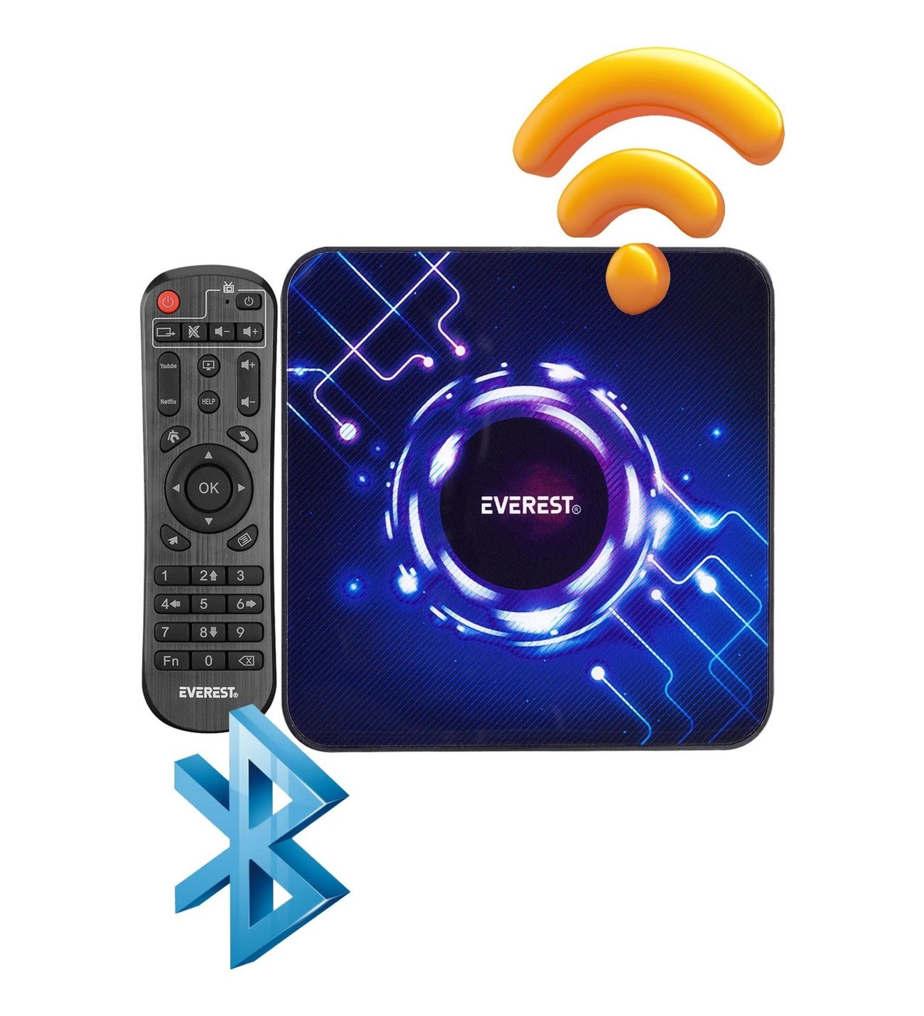 Everest EV-TB31 Amlogic 4K ULTRA HD Android TV Box 905X3 Işlemci 4G RAM+32G Dahılı Hafızası Wifi+Bluetooth+A55 CPU 64-bit quad +Kumandalı TV Box