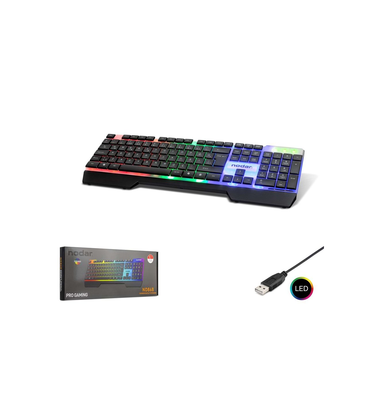 HADRON HD868 KLAVYE OYUN LEDLİ SLİM Q
