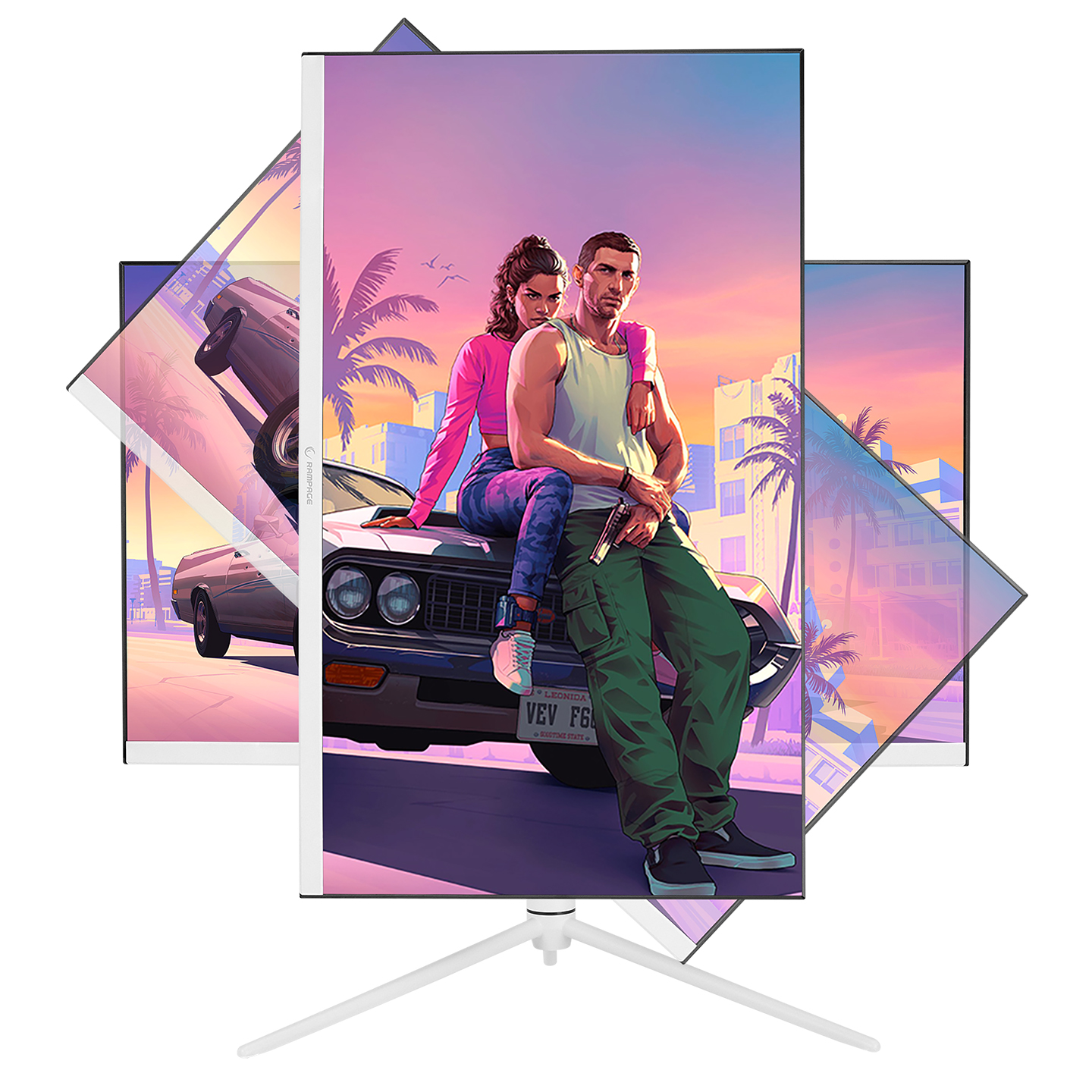 Rampage GLACIER GL27R180Q 27 180Hz 1ms AUO IPS QHD 2K AdaptiveSync RGB Pivot Beyaz Flat Oyuncu Monitörü