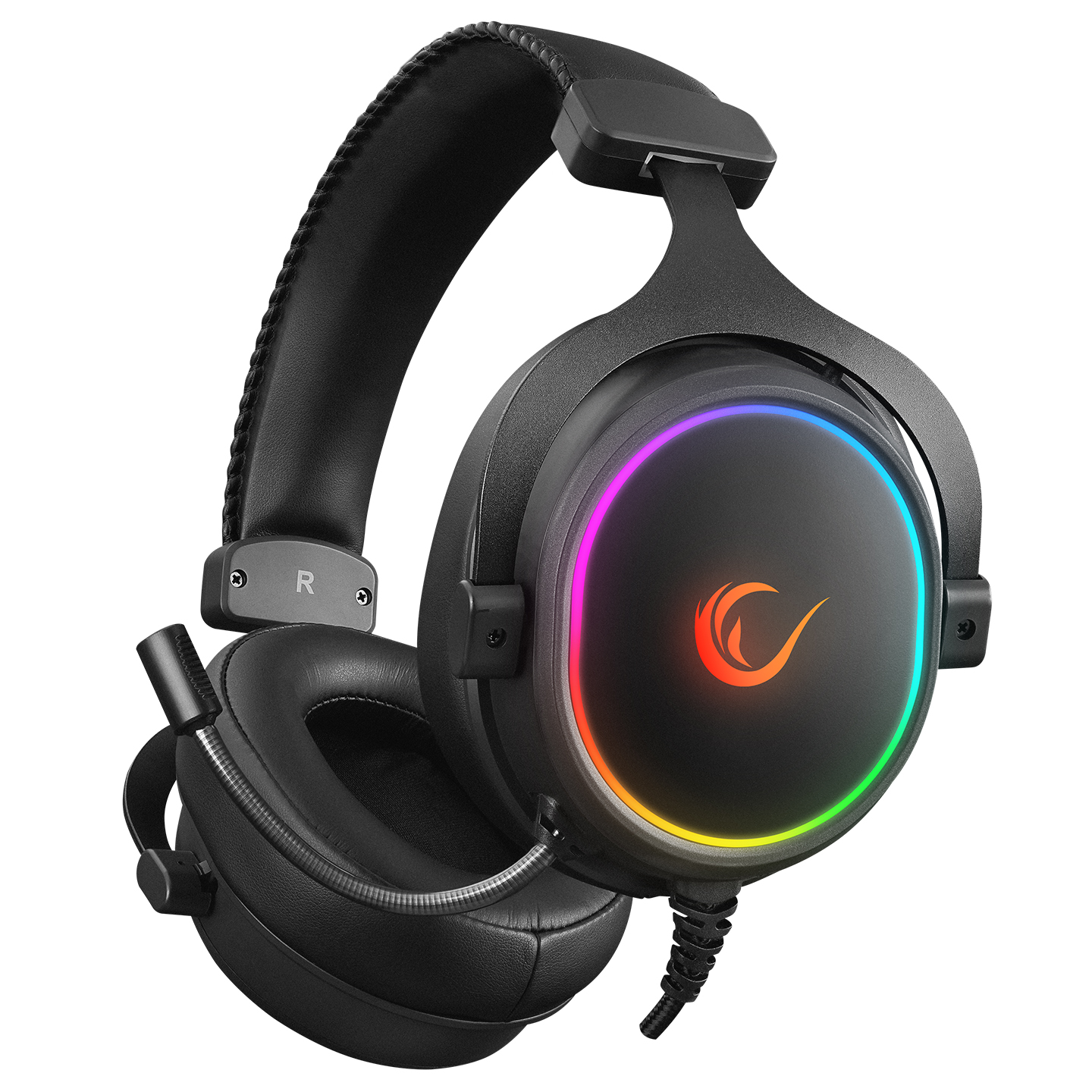 Rampage ONYX-S Siyah USB 7.1 Version RGB Led + Ses Kontrollü Oyuncu Mikrofonlu Kulaklık (OUTLET)