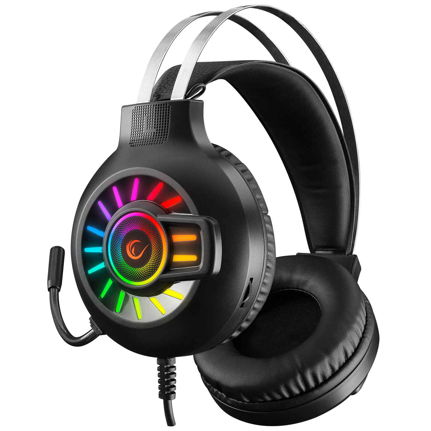 Rampage RM-K44 ZENGIBAR Siyah 7.1 Surround RGB Işık Efekti Mikrofonlu Oyuncu Kulaklığı (OUTLET)