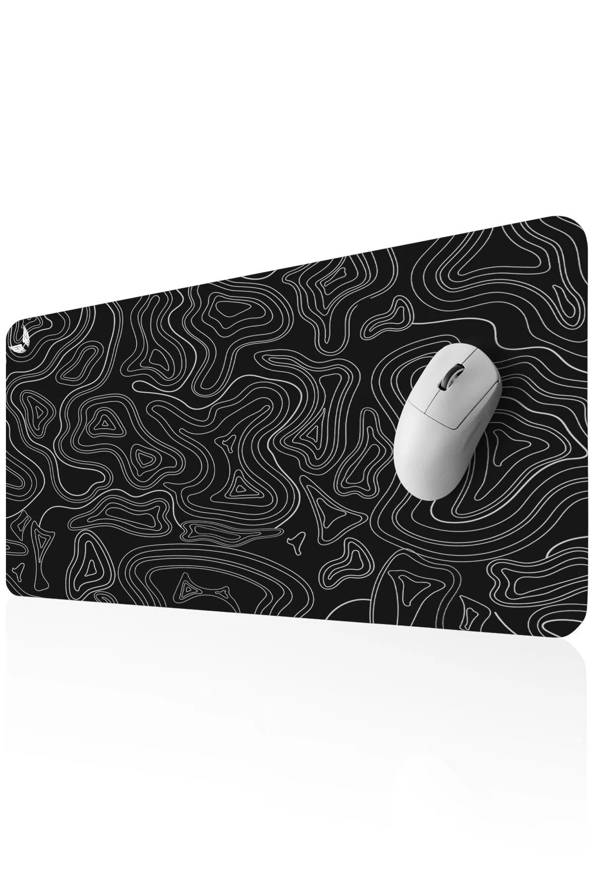 Topographic 90x40 Gaming Mouse Pad – Siyah XXL Geniş Yüzey